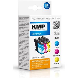 KMP - TRIPLE PACK B63V - Inktcartridge - Cyaan, Magenta, Geel - 3-pack - 11,8 ml