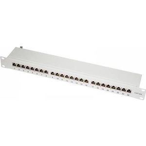 LogiLink - Patchpaneel - Lichtgrijs - 24-weg - Cat. 6A - 48,30 cm (19")
