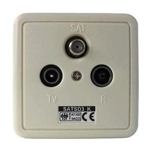 Kreiling Aansluitdoos (Antenne aansluiting), Satelliet accessoires, Wit