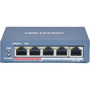 Hikvision - DS-3E0105P-E - Netwerkschakelaar - Grijs - 4-poorts PoE
