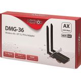 Inter-Tech DMG-36 - Intern WLAN Bluetooth Adapter - 5400Mbps