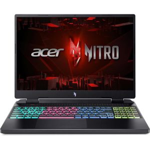 Acer Nitro 16 16 ""WUXGA IPS R7-7840HS 16GB/1TB SSD RTX4060 Win11 NH.QLLEG.007 (16"", 16 GB, 1000 GB, NL), Notebook, Zwart