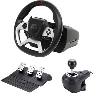 Maxx - Tech Pro FF - Racewielset - Zwart - Voor PS4, Xbox Serie X, Xbox Serie S, Xbox One X, Xbox One S, PC
