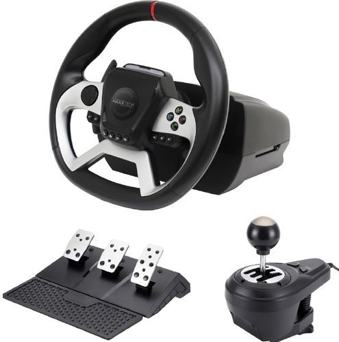 Maxx - Tech Pro FF - Racewielset - Zwart - Voor PS4, Xbox Serie X, Xbox Serie S, Xbox One X, Xbox One S, PC
