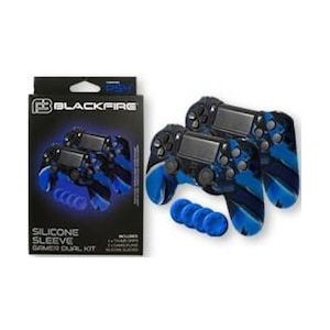Ardistel PS4 Gamer Dual Kit 2x Siliconen hoes & 4x Duimgrips Blauw, Accessoires voor spelcomputers, Blauw
