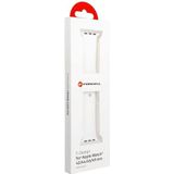 Forcell Strap F-DESIGN FA01 silicone strap for APPLE Watch 42 / 44 / 45 / 49 mm white (Silicone), Horlogebandjes, Wit
