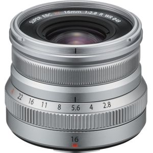 Fujifilm Fujinon XF 16mm F/2.8 R WR (Fujifilm Fujinon XF, APS-C / DX), Objectief, Zilver