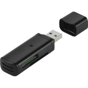 Vivanco Universal Cardreader Stick, USB 2.0 (USB 2.0), Geheugenkaartlezer, Zwart