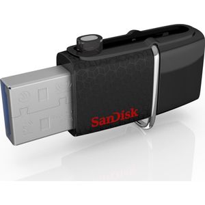 SANDISK USB3.0 Ultra Dual 32GB OTG (32 GB, USB-A, Micro USB-B), USB-stick, Zwart