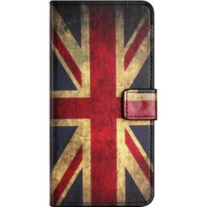 Cover-Discount iPhone 15 Plus - Leren hoesje Union Jack (iPhone 15 Plus), Smartphonehoes, Veelkleurig