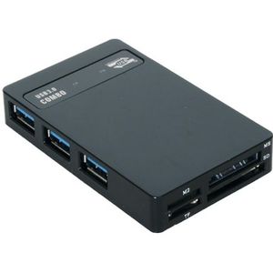 Exsys EX-1635 Memory Stick (MS) (USB 3.0), Geheugenkaartlezer, Zwart