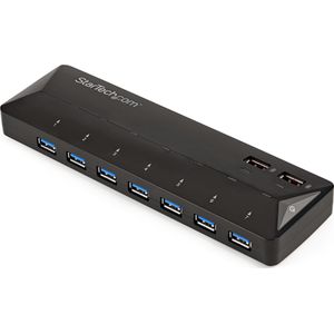 StarTech 7-poorts USB 3.0 Hub (USB B), Docking station + USB-hub, Zwart