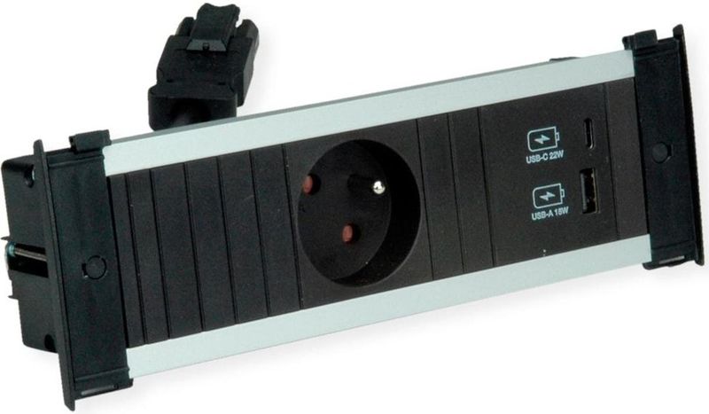 Bachmann - KAPSA S - Stekkerdoos - 1x UTE - 1x USB A/C - 22W - 0,2m