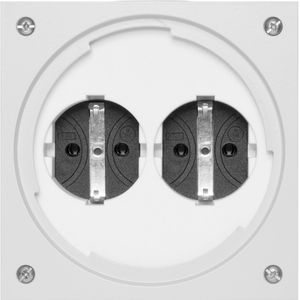BOWA - 2-voudige Inbouwstekkerdoos - IP67 - Hoogslagvast Thermoplast