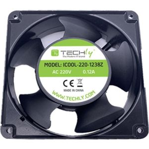 Techly - ICOOL-220-1238Z - PC-Ventilator - Aluminium en Kunststof - 120 mm