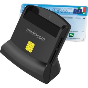 Mediacom MD-S401 kaartlezer Intern USB 2.0 Zwart (USB 2.0), Geheugenkaartlezer, Zwart