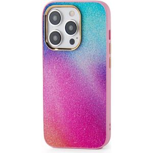 iLike iPhone 14 Pro Print Desire Op maat gemaakt diamanten hoesje (iPhone 14 Pro), Smartphonehoes, Roze