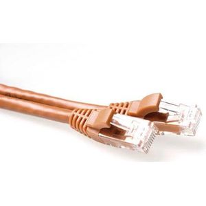 ACT Bruine 15 meter U/UTP CAT6A patchkabel snagless met RJ45 connectoren. Cat6a u/utp snagless bn 15,00m (U/UTP, CAT6a, 15 m), Netwerkkabel