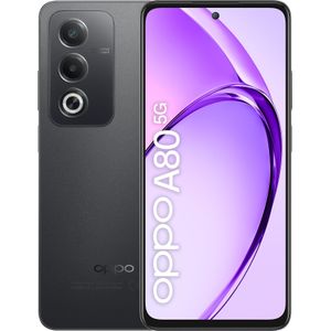 OPPO A80 (256 GB, Sterrenzwart, 6.67", Dubbele SIM, 50 Mpx, 5G), Smartphone, Zwart