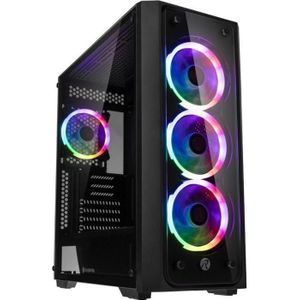 Raijintek Ponos TG4 (ATX, mATX, Mini-ITX, E-ATX, SSI EEB), PC-behuizing, Zwart