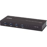 Aten 4-poorts USB 3.1 Gen1 industriële schakelaar, KVM schakelaars, Zwart