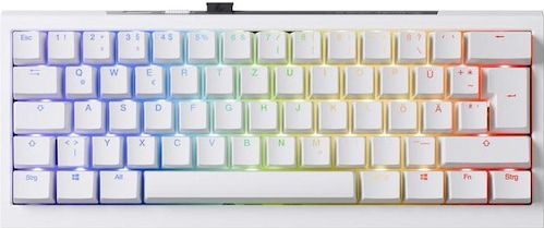 Ducky - One X Mini - Draadloos Gamingtoetsenbord - Wit - Inductieve Schakelaars - Tri-Mode Connectiviteit