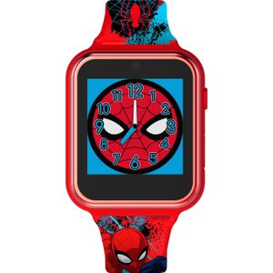 Accutime Kids Smart Watch Spider-Man (rood): Selfie camera, foto & video, stopwatch, 6 spelletjes, 3 ... (Plastic), Sporthorloges + Smartwatches