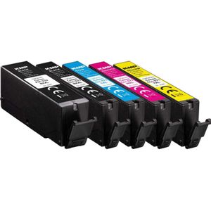 KMP, Inkt, pigmentschwarz, schwarz, cyan, magenta, gelb Druckerpatronen kompatibel zu Canon PGI-570XL PGBK (PGBK)