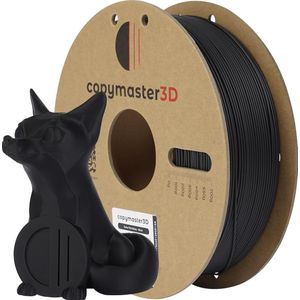 Copymaster3D Turbo PLA Matte 3D Printer Filament, 1.75 mm, matte black (PLA, 1.75 mm, Zwart), 3D print filamenten, Zwart