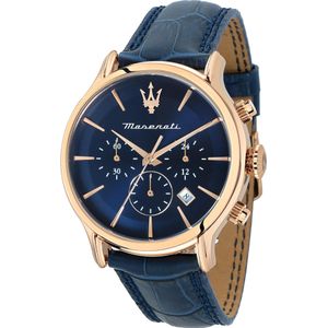 Maserati, Horloge, Epoca, Blauw, (Chronograaf, 42 mm)