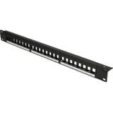 Extralink 24 Poort UTP Flardpaneel Modulair, Server accessoires, Zwart