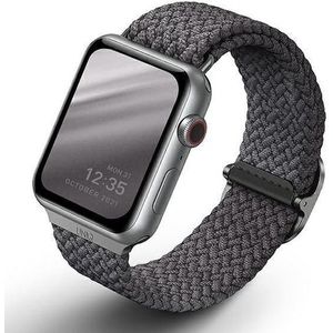 Uniq pasek Aspen Apple Watch 40/38/41mm Series 4/5/6/7/8/SE/SE2 Gevlochten szary/granietgrijs (38 mm, 40 mm, 41 mm, Weefx™, Apple Watch Series 1, Apple Watch Series 2, Apple Watch Series 3, Apple Watch serie 4, Apple Watch serie 5, Apple Watch serie 6, Apple Watch Series 7, Apple Watch serie 8, Apple Watch Series 9, Apple Watch SE), Horlogebandjes, Grijs