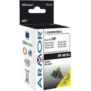Armor OWA, Inkt, OWA inkt comp. HP 901XL BK HC zwart CC654AE (BK)