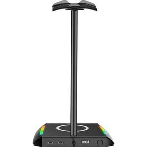 NewBee Hoofdtelefoonhouder met USB New Bee NB-Z12 RGB, Hoofdtelefoonstandaards, Veelkleurig