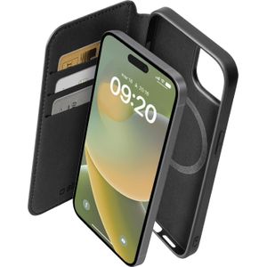 SBS Boekenhoes MagSafe iPhone 15 Plus zwart (iPhone 15 Plus), Smartphonehoes, Zwart