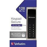 Verbatim - Beveiligd Toetsenbord - USB-stick - Zwart - 128 GB