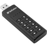 Verbatim - Beveiligd Toetsenbord - USB-stick - Zwart - 128 GB