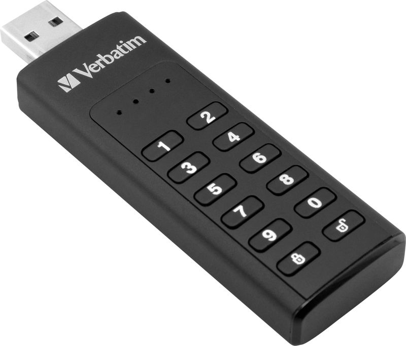 Verbatim - Beveiligd Toetsenbord - USB-stick - Zwart - 128 GB