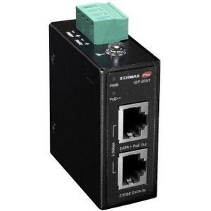 edimax Industrie 2.5 Gigabit 90W PoE++ DIN-Rail Injektor (802.3bt (PoE++), 90 W), PoE-injector