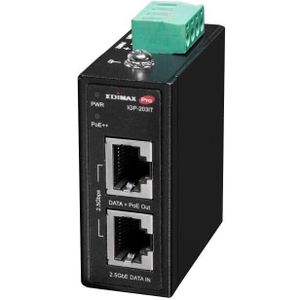 edimax Industrie 2.5 Gigabit 90W PoE++ DIN-Rail Injektor (802.3bt (PoE++), 90 W), PoE-injector