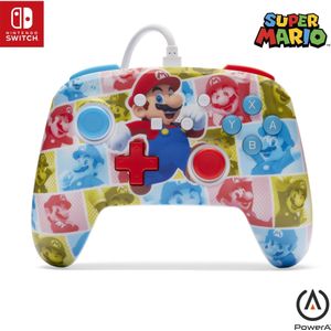Powera - Mario Hero Reel - Gamecontroller - Rood - Bedraad