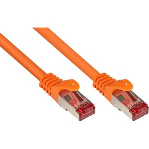 Good Connections RNS patchkabel met snap-in nokbescherming, Cat. 6, S/FTP, PiMF, PVC, 250MHz, oranje, 20m (S/FTP, CAT6, 20 m), Netwerkkabel