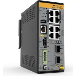 Allied Telesis IE220-10GHX Managed L2 Gigabit Ethernet (10/100/1000) Power over Ethernet (PoE) Grijs