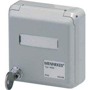 Mennekes 4342 Datacontactdoos Cepex opbouw lege behuizing, Netwerk accessoires
