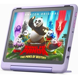 Amazon Fire HD 10 Kids Tablet, 32 GB, Happy-Day, voor kinderen vanaf de basisschoolleeftijd (Alleen WLAN, 10.10"", 32 GB, Veelkleurig), Tablet, Paars
