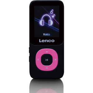 Lenco Xemio-659PK - MP3/MP4-speler (4 GB), MP3-speler + draagbare audioapparatuur, Roze, Zwart
