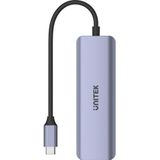 UNITEK - Aluminium Hub - 4-in-1 - USB 3.2 Gen1 - Kleur Space Grijs