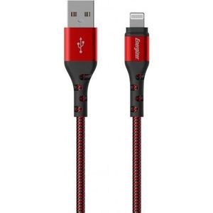 Energizer Metalen / gevlochten nylon kabel - Lightning - 2m, rood (2 m, USB 3.2 Gen 1), USB-kabel