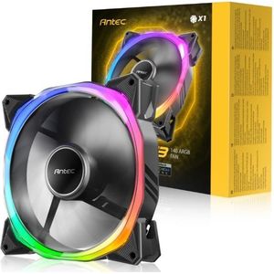 Antec Fusion T3 143mm Pwm ARGB (140 mm, 1 x), PC ventilator, Zwart