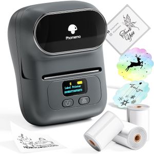 Phomemo M110 mit 3 Rollen BLA (203 dpi), Labelprinter, Zwart